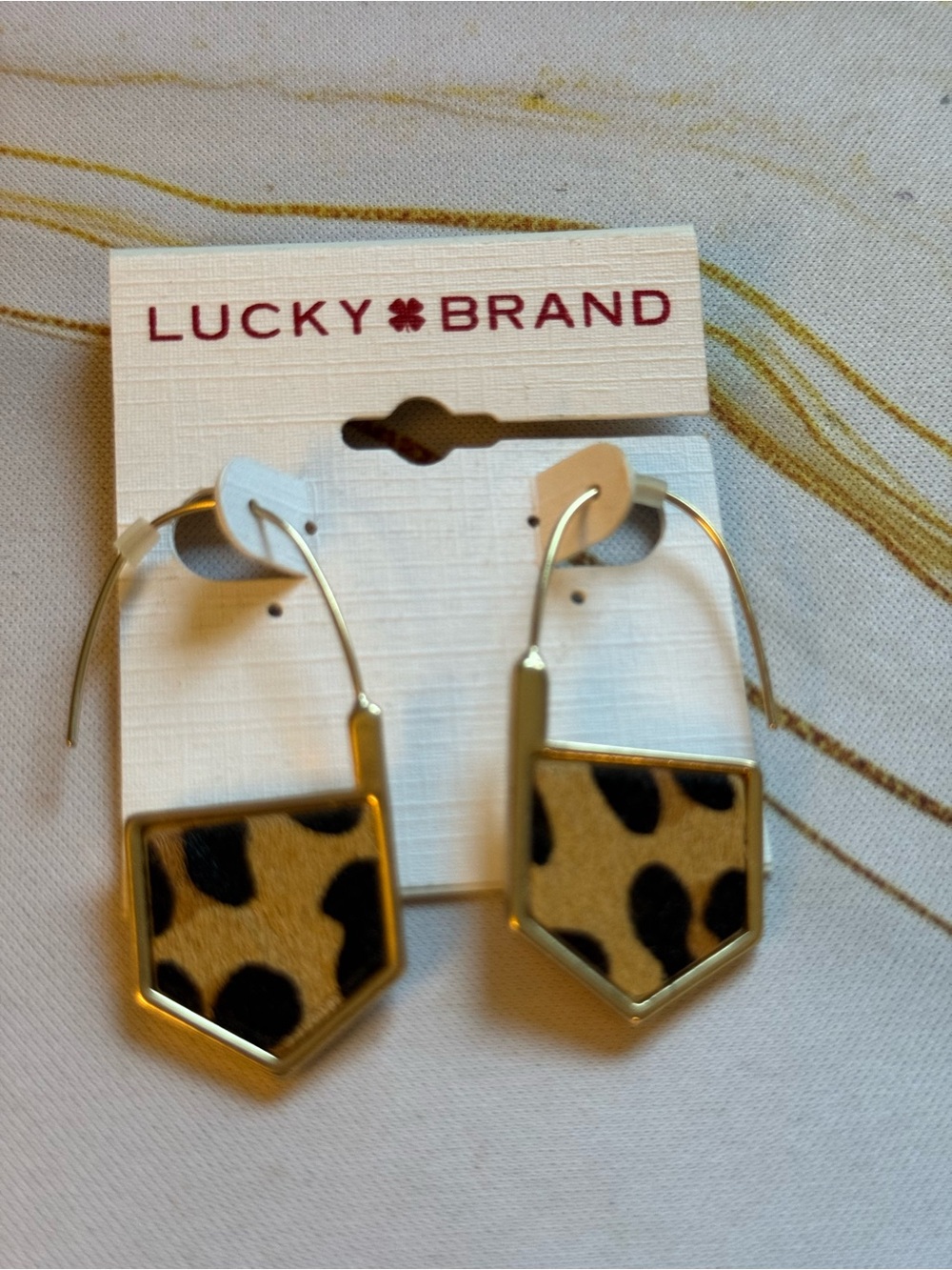 Lucky Brand leopard earrings